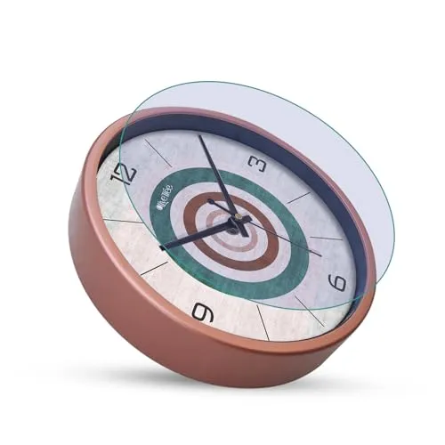 Olive Tree 8-Inch Plastic Analog Wall Clock/Table Clock - Modern Dial Latest Stylish Table Clock (Copper Frame, Quartz Movement)-1063