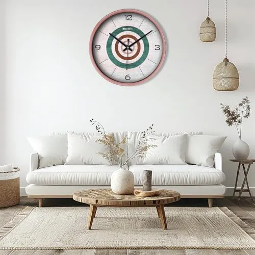 Olive Tree 8-Inch Plastic Analog Wall Clock/Table Clock - Modern Dial Latest Stylish Table Clock (Copper Frame, Quartz Movement)-1063