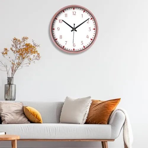 Olive Tree 8-Inch Plastic Analog Wall Clock/Table Clock - Modern Dial Latest Stylish Table Clock (Copper Frame, Quartz Movement)-1065