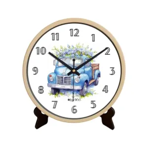 Olive Tree 8-Inch Plastic Analog Wall Clock/Table Clock - Modern Dial Latest Stylish Table Clock (Cream Frame, Quartz Movement)-1076