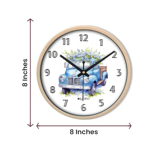 Olive Tree 8-Inch Plastic Analog Wall Clock/Table Clock - Modern Dial Latest Stylish Table Clock (Cream Frame, Quartz Movement)-1076