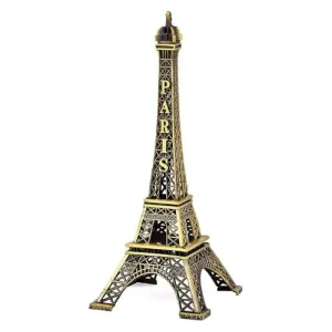 Omnigood Antique Finish 3D Metal Paris Eiffel Tower, Gold | Decorative Showpiece | Cabinet | Pack of 1