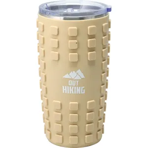 Out Hiking 20 oz Travel Tumbler with 3D Silicone Wrap