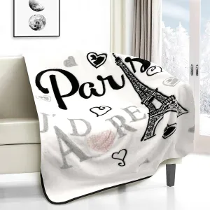 Paris J'adore Plush Mink Throw 50x60