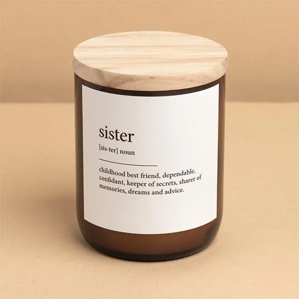 "Sister" Dictionary Candle