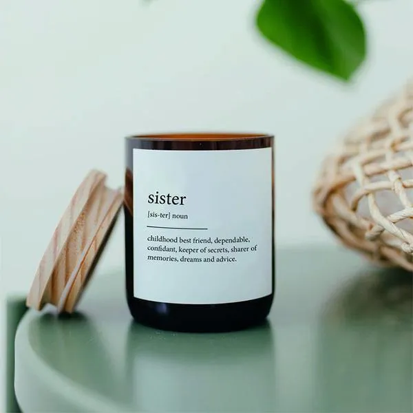 "Sister" Dictionary Candle