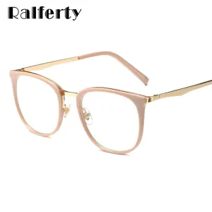 Ralferty Women's Full Rim Square Acetate Alloy Eyeglasses F92128