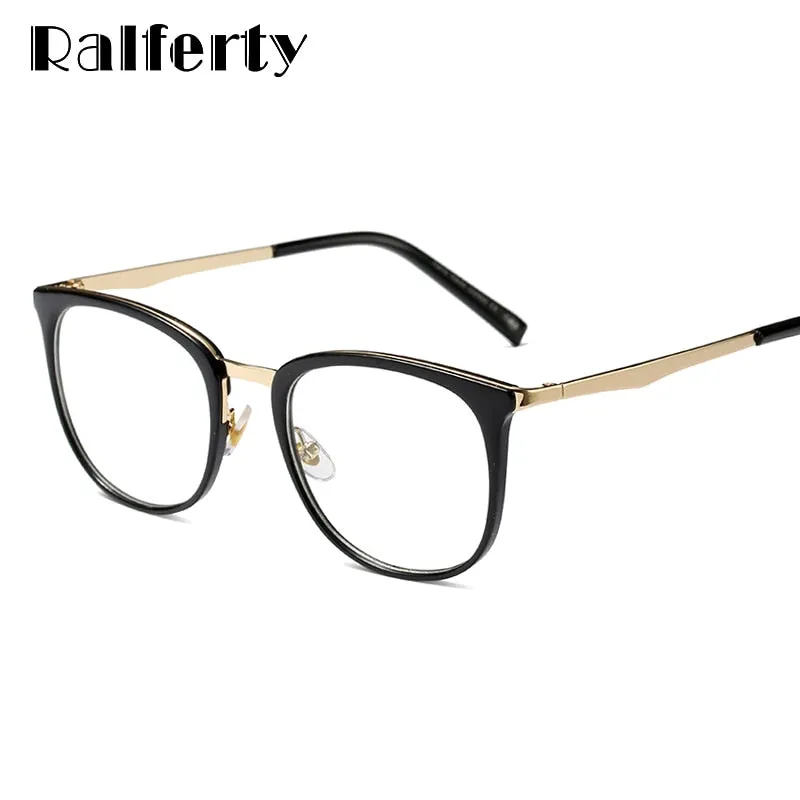 Ralferty Women's Full Rim Square Acetate Alloy Eyeglasses F92128