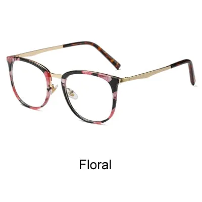 Ralferty Women's Full Rim Square Acetate Alloy Eyeglasses F92128