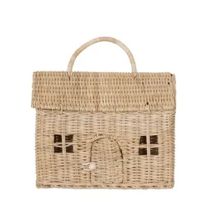 Rattan Casa Clutch - Straw