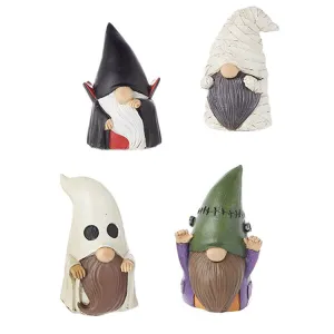 Raz Imports 2022 Carving Time 4.75" Halloween Costume Gnome, Asst Of 4