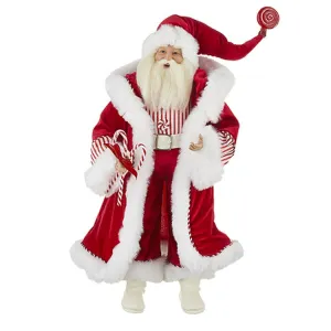 Raz Imports 2022 Merrymint 22.5" Peppermint Santa