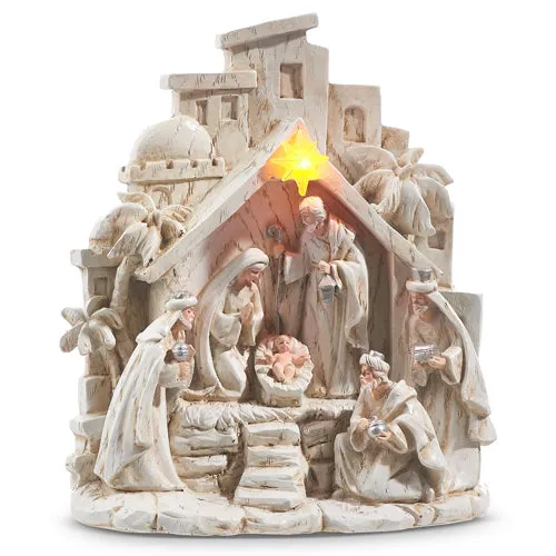 Raz Imports 2023 All Is Calm 8" Lighted Nativity