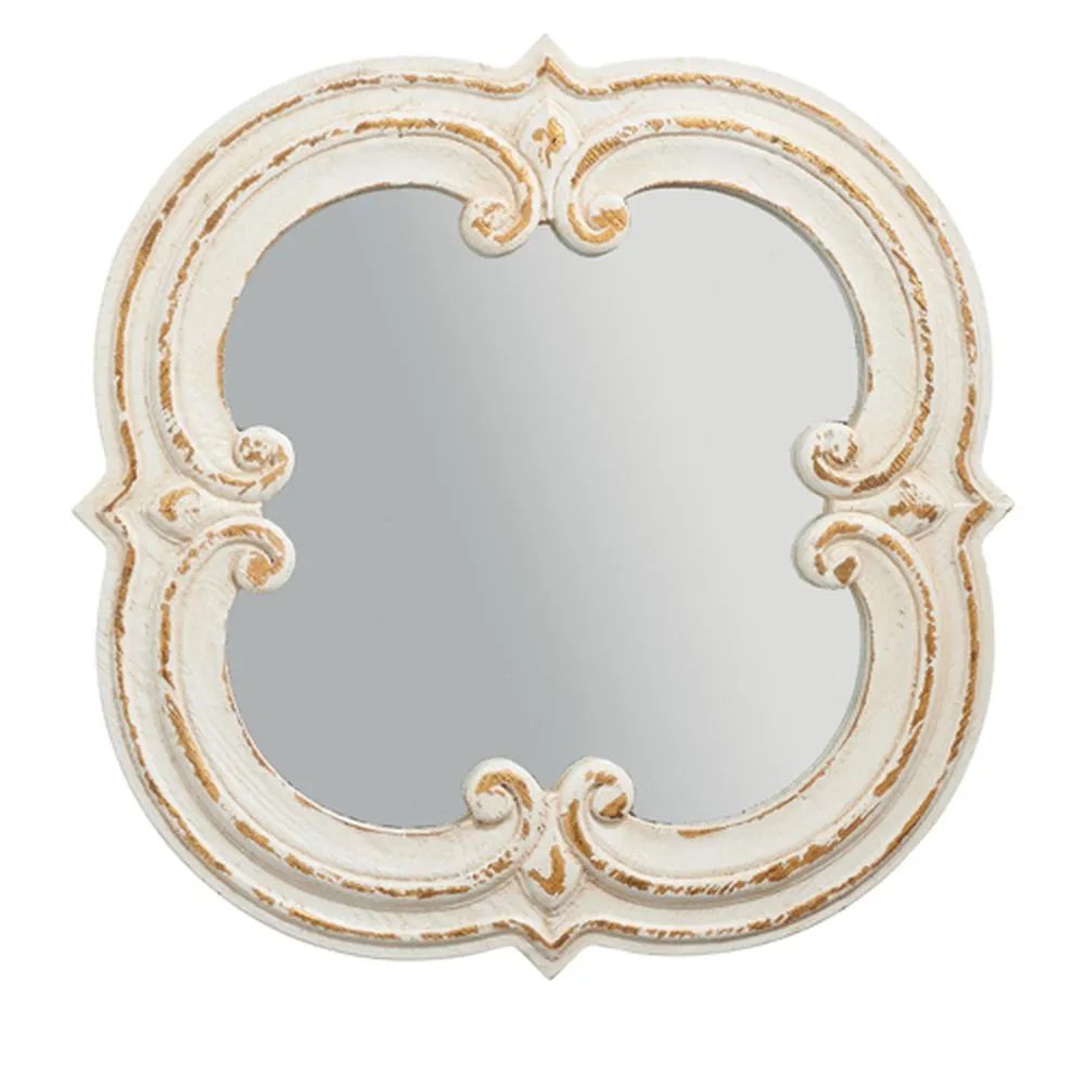 Raz Imports 2024 European Style 24" Distressed Scroll Edge Mirror