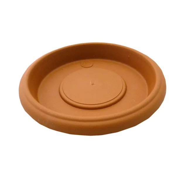 Recycled Plastic Pots & Saucers - Terracotta