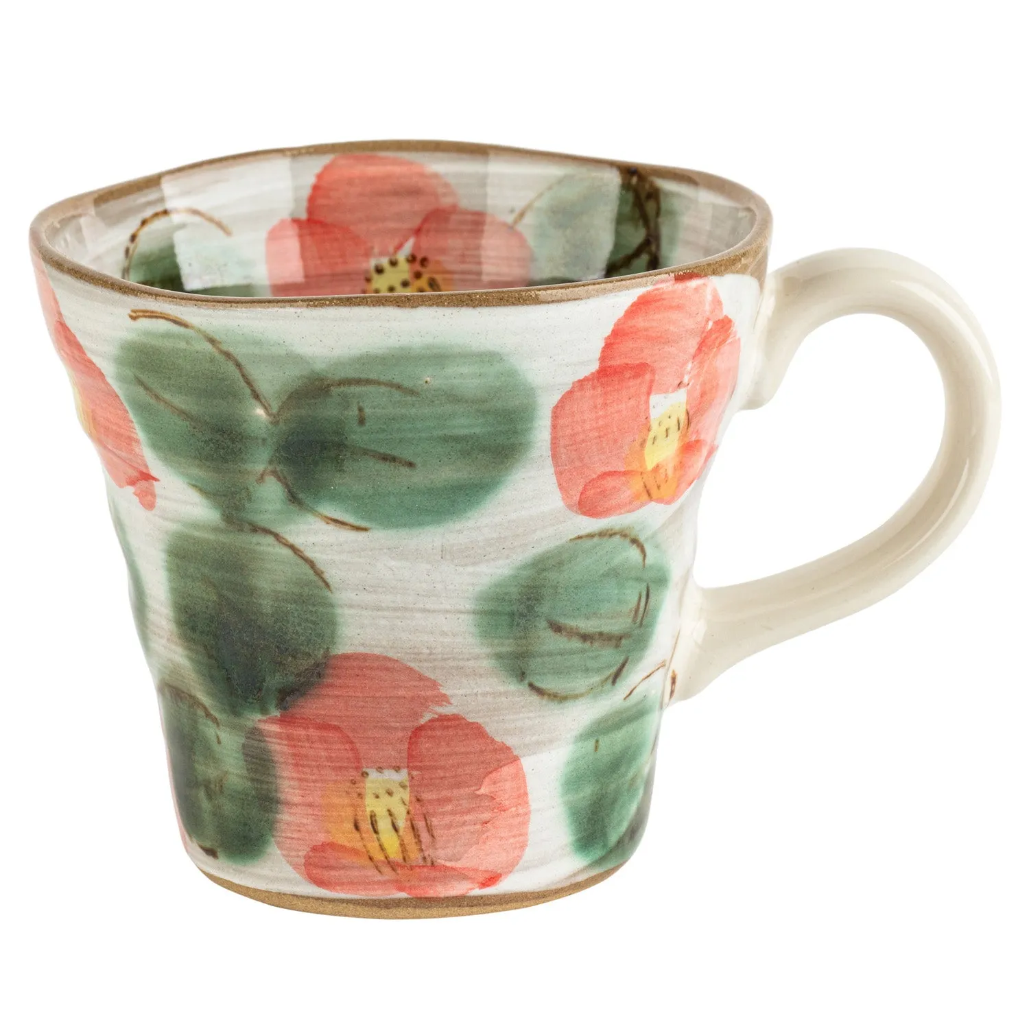 Red Camellia Japanese Mug