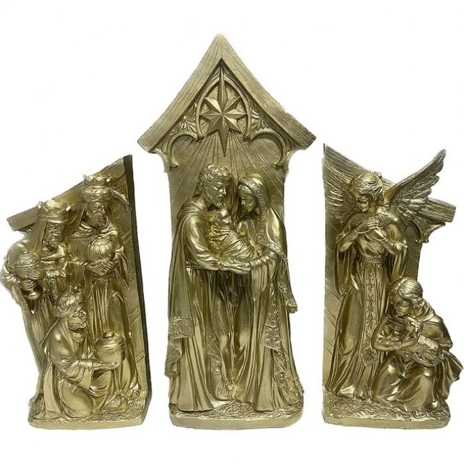 Regency International 15" Rsn Nativity Plaques, Set Of 3