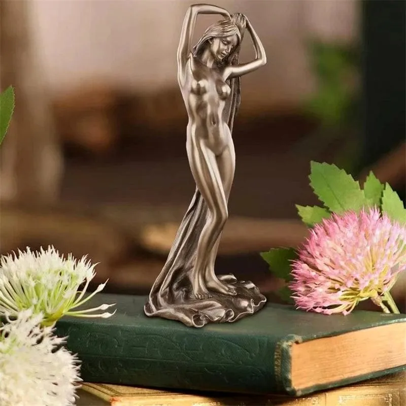 Resin Nude Lady Statue | Sexy Bathroom Sculpture | Body Art Girl Ornament | Handicraft Bedroom Décor