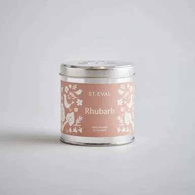 Rhubarb Summer Folk Scented Tin Candle By St. Eval