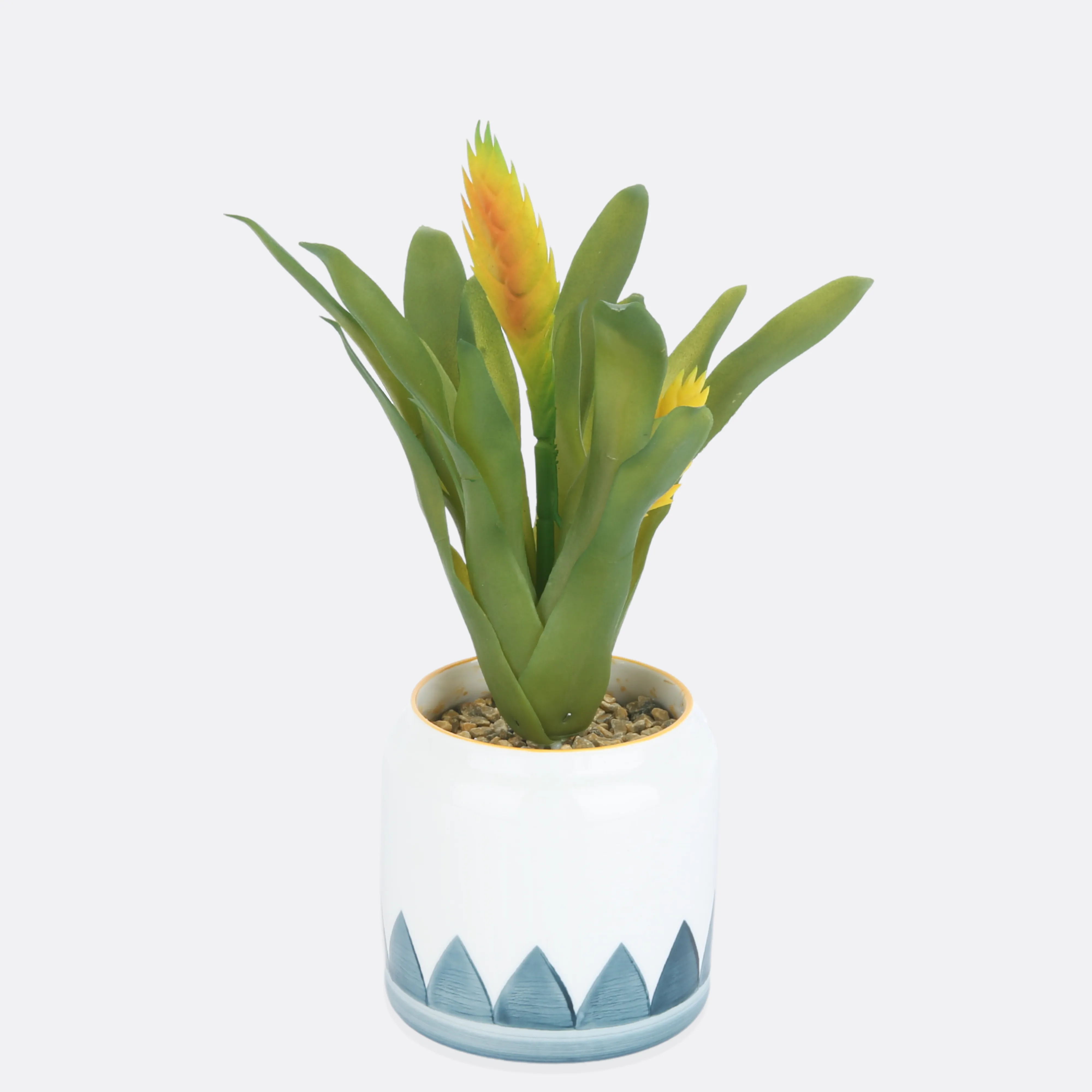 Riffle Planter With Ceramic Pot