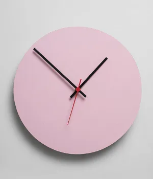 Round Clock Pink