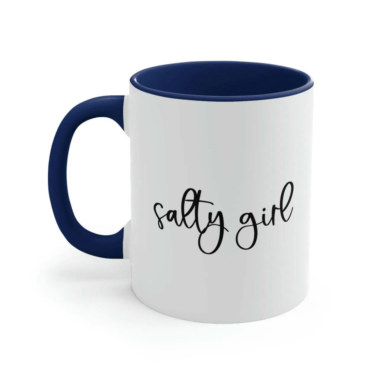 Salty Girl Ceramic Coastal Coffee Mug, 5 Colors