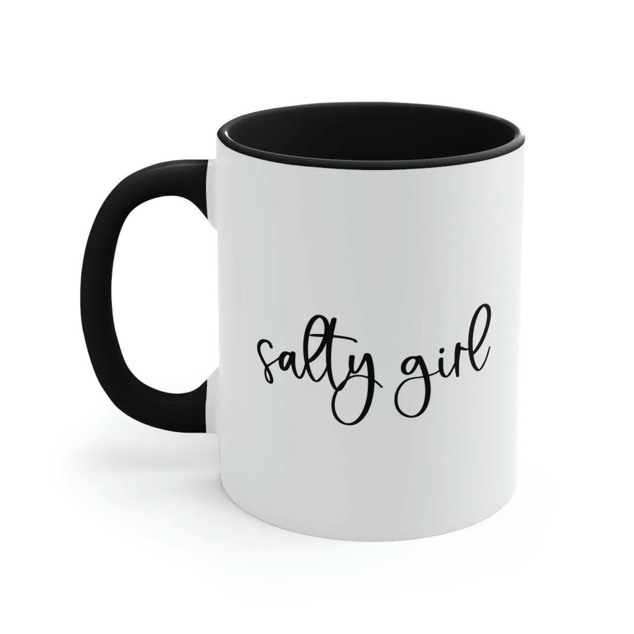 Salty Girl Ceramic Coastal Coffee Mug, 5 Colors