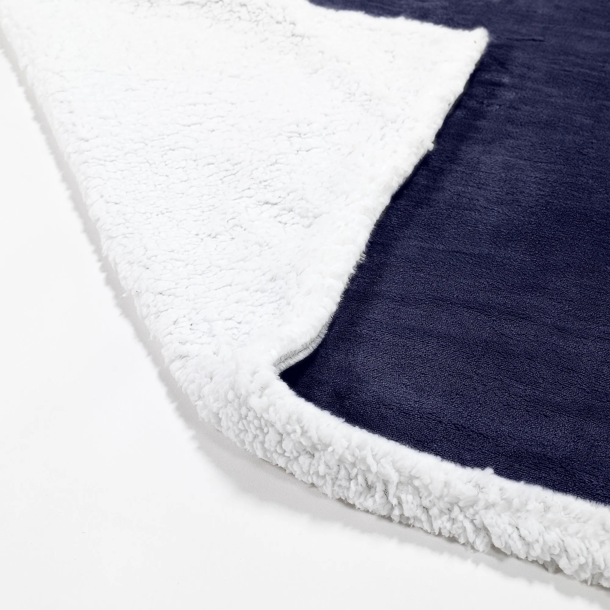 Sherpa Throw / Blanket - Fleece Dark Blue