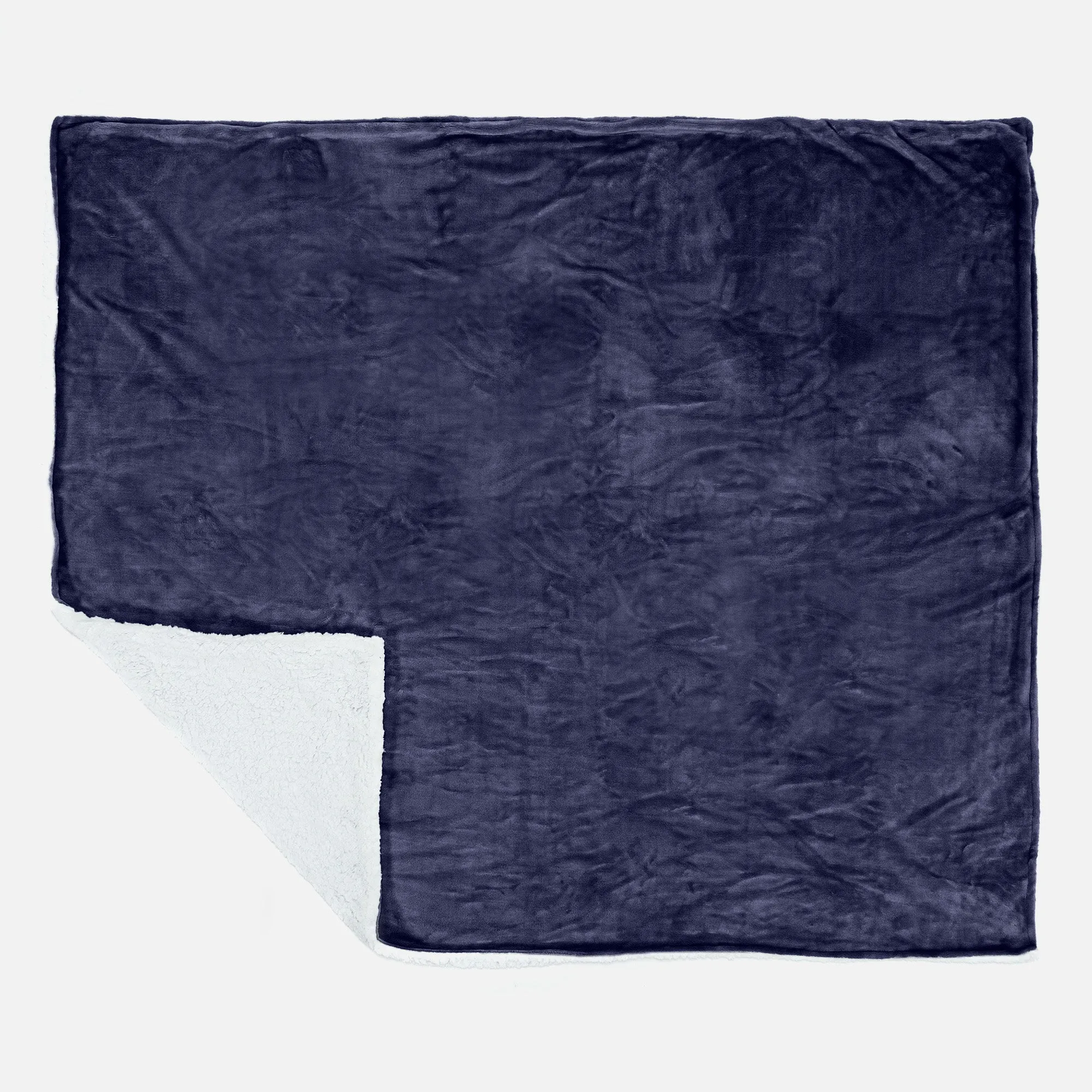 Sherpa Throw / Blanket - Fleece Dark Blue