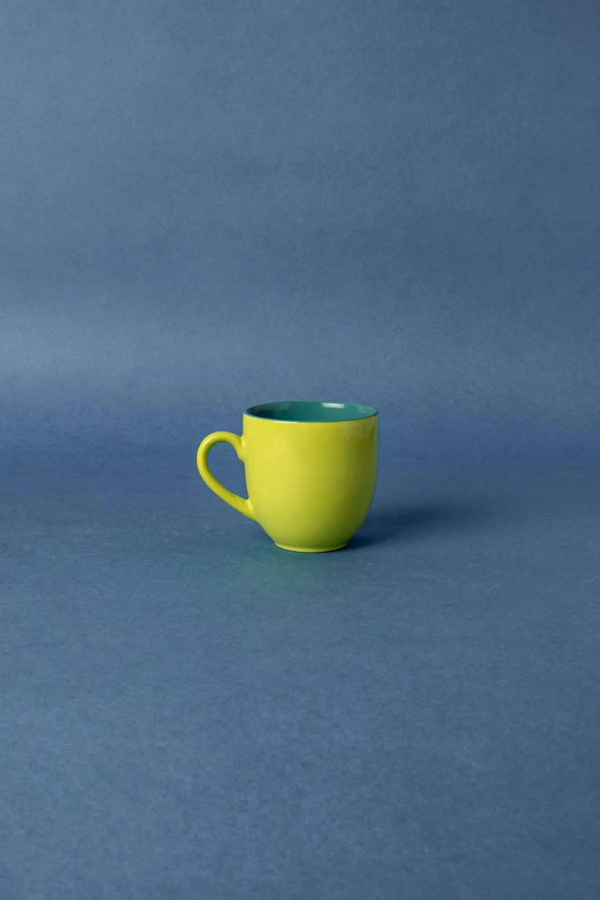 Solid Green And Blue Ceramic Baga Tea Cup (Set Of 4)