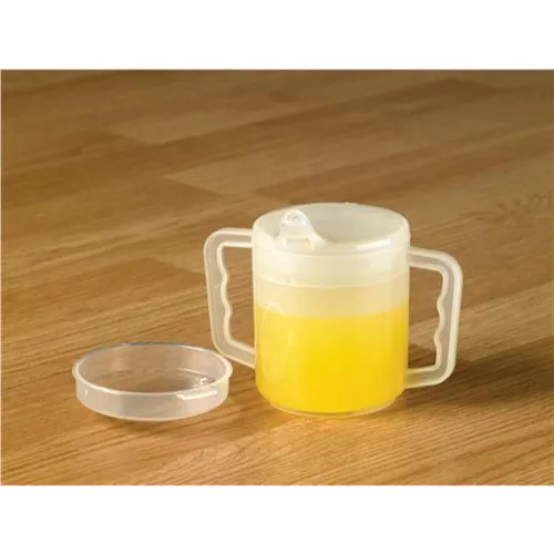 Two Handled Mug With Two Lids Pk 2