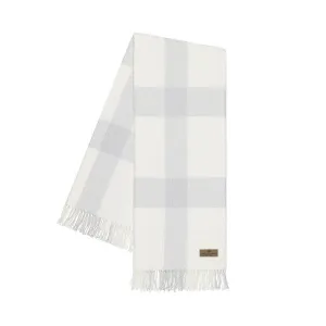 Wellington Plaid Throw - Silver